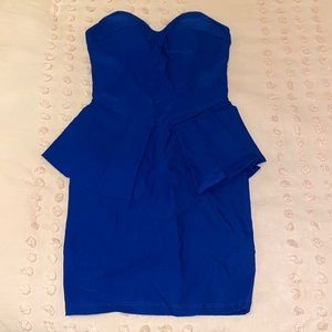 Cobalt blue bodycon dress